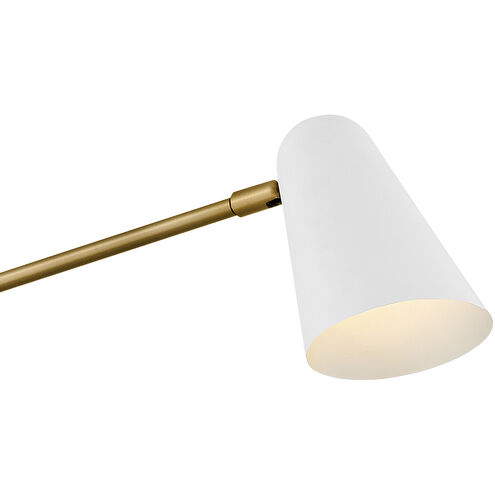 Birdie LED 22.75 inch Lacquered Brass with Matte White accents Sconce Wall Light