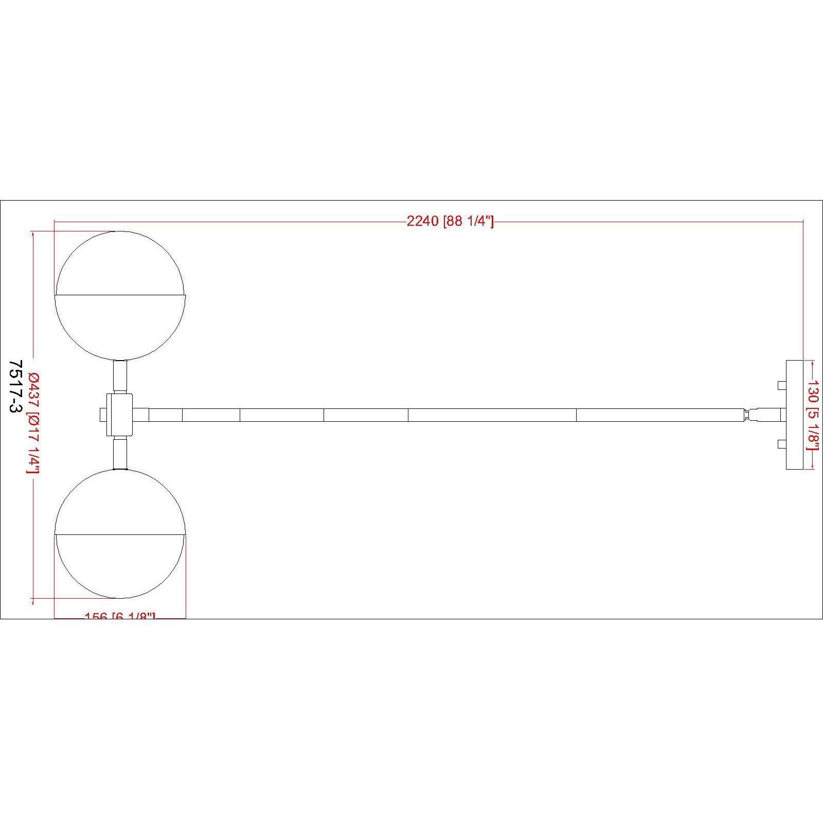 Realm Sphere 3 Light 17.25 inch Matte Black Chandelier Ceiling Light