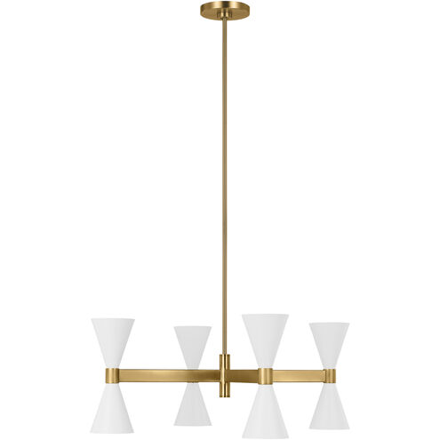 AERIN Albertine 8 Light 48 inch Matte White Chandelier Ceiling Light
