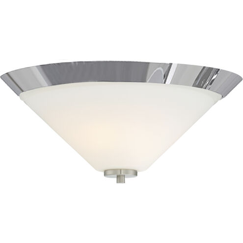 Nome 2 Light 16.88 inch Brushed Nickel Flush Mount Ceiling Light