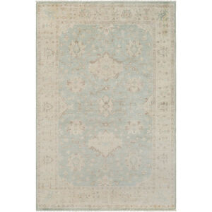 Lara 36 X 24 inch Gray and Brown Area Rug, Wool and Silk