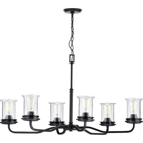 Winslett 6 Light 34 inch Matte Black Chandelier Ceiling Light