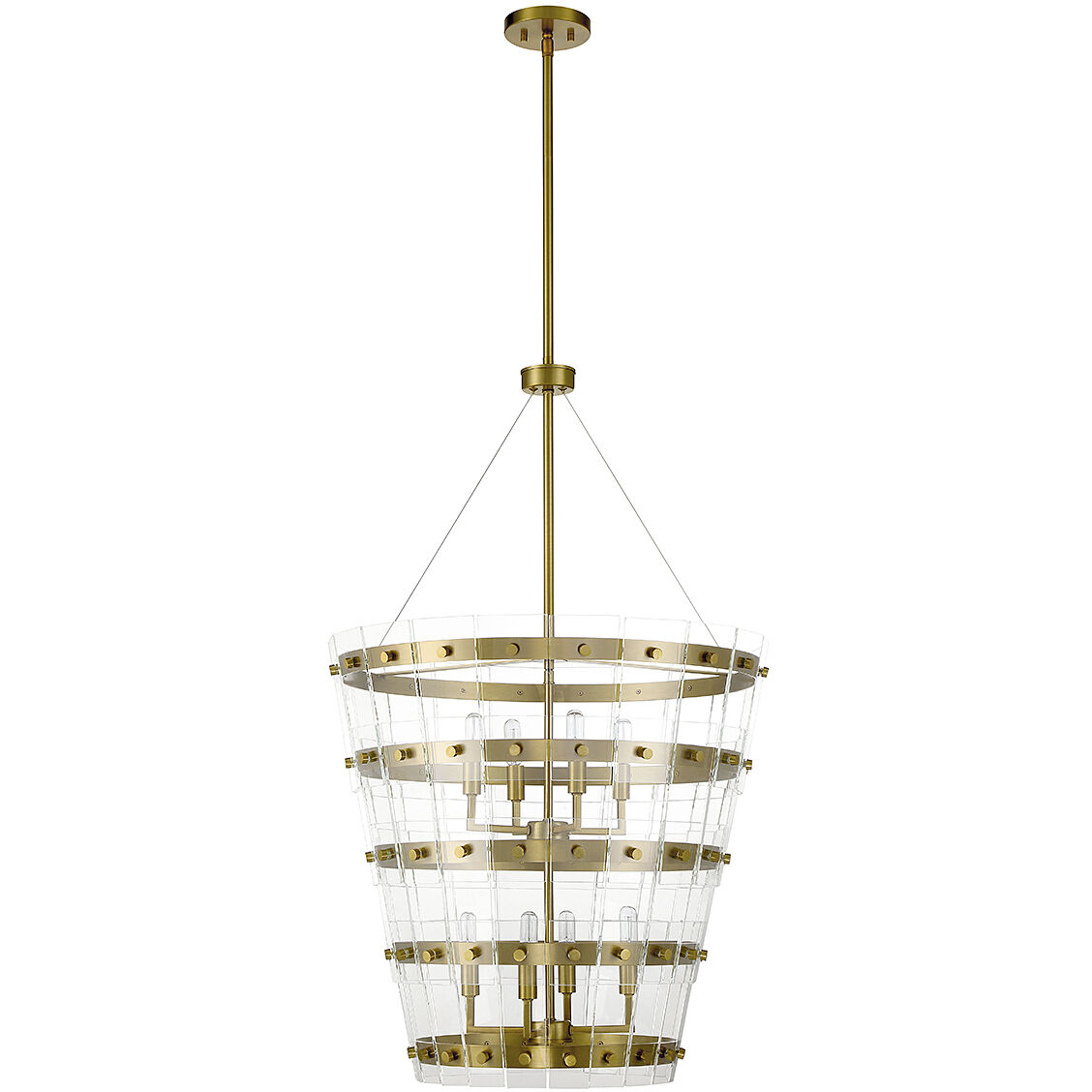 Ventari 8 Light 25 inch Warm Brass Pendant Ceiling Light
