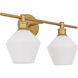 Gene 2 Light 19 inch Brass Wall sconce Wall Light