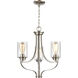 Market Square 3 Light 19 inch Brushed Nickel Chandelier Ceiling Light