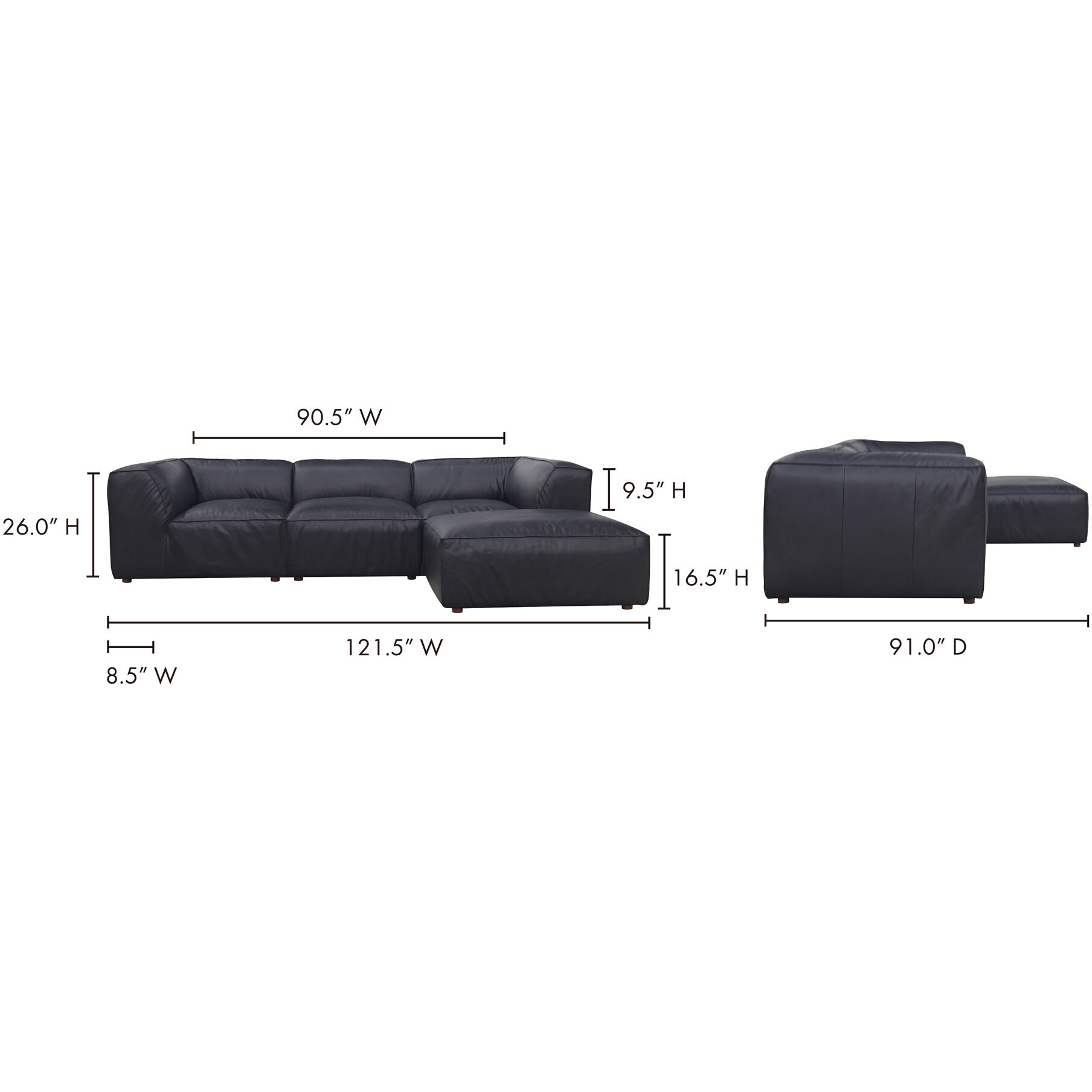 Form Vantage Black Modular, Lounge