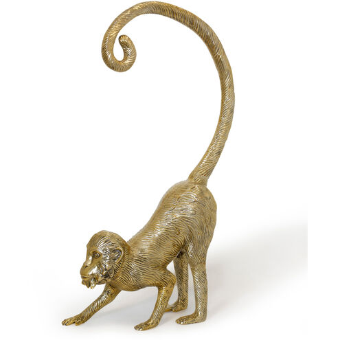 Prowling Monkey Brass Statue