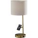 Wyatt 22 inch 60.00 watt Antique Brass Supercharger Desk Lamp Portable Light