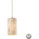 White Beach 1 Light 4 inch Satin Nickel Mini Pendant Ceiling Light