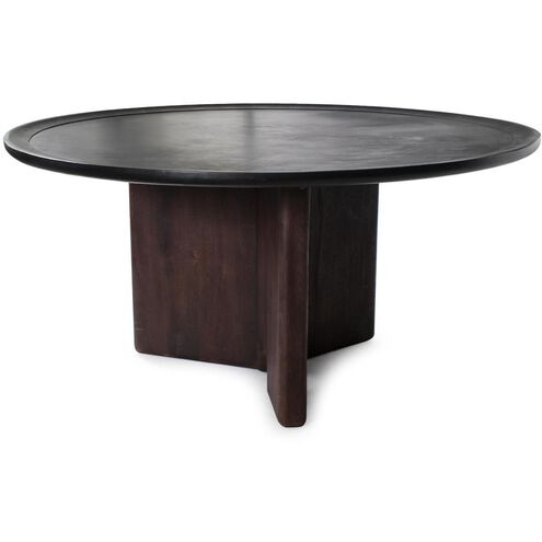 Bollack 60 X 30 inch Brown and Black Tray Dining Table