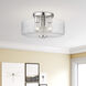 Whitworth 3 Light 14.5 inch Brushed Nickel Semi-Flush Ceiling Light