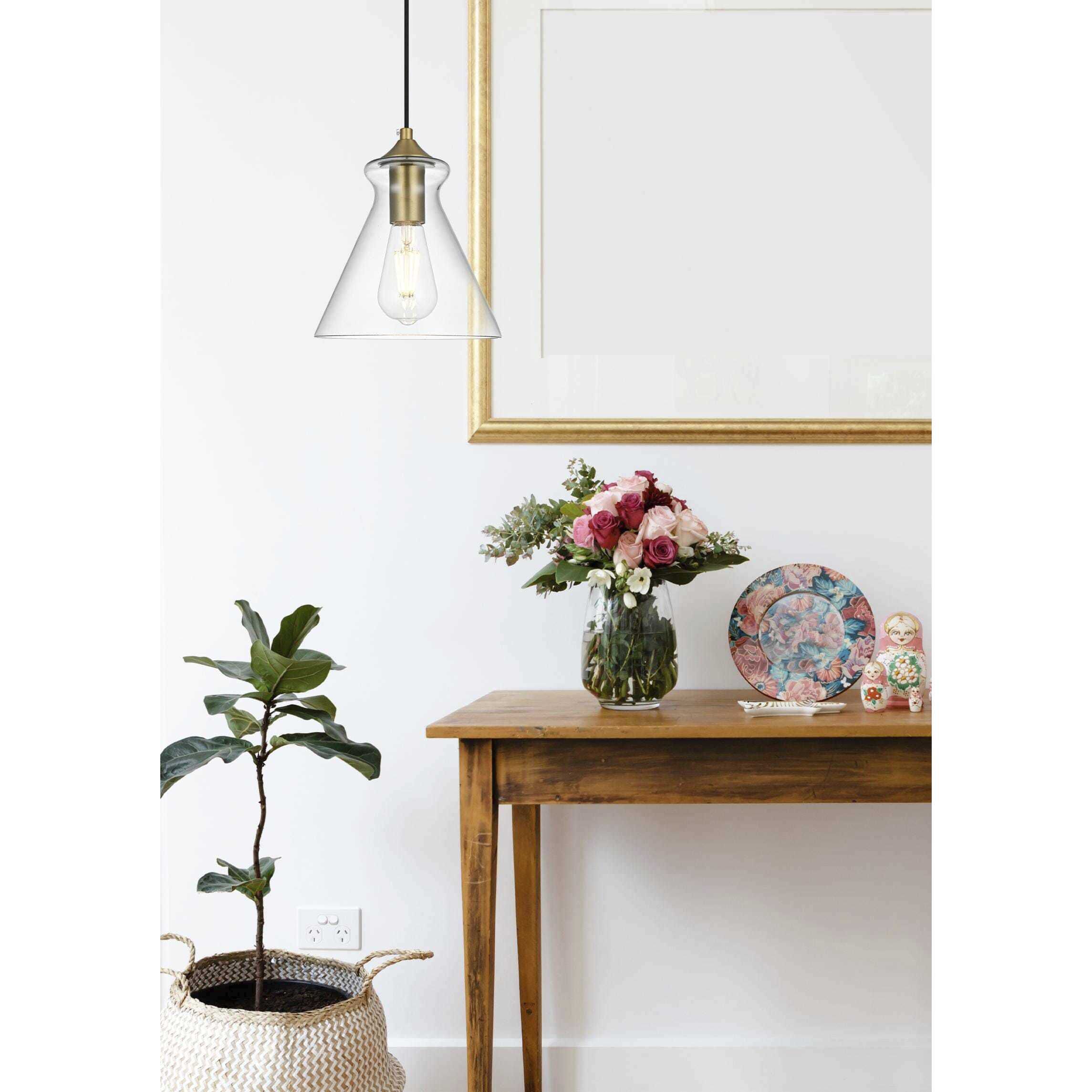 Destry 1 Light 8 inch Satin Gold Pendant Ceiling Light