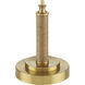 Ippolito 36.5 inch 60 watt Antique Brass and Natural Console Lamp Portable Light