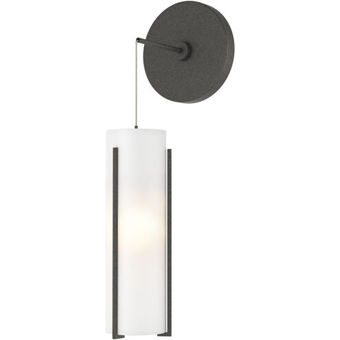 Exos Glass 1 Light 5.5 inch Natural Iron Mini Sconce Wall Light in Opal, Low Voltage