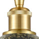 Ballston Caledonia LED 5 inch Satin Gold Semi-Flush Mount Ceiling Light in Mica Glass, Ballston