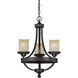 Halifax LED 18 inch Black Walnut Mini Chandelier Ceiling Light