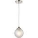 Altoona 1 Light 6 inch Polished Nickel with White Mini Pendant Ceiling Light