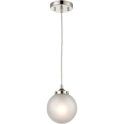 Altoona 1 Light 6 inch Polished Nickel with White Mini Pendant Ceiling Light