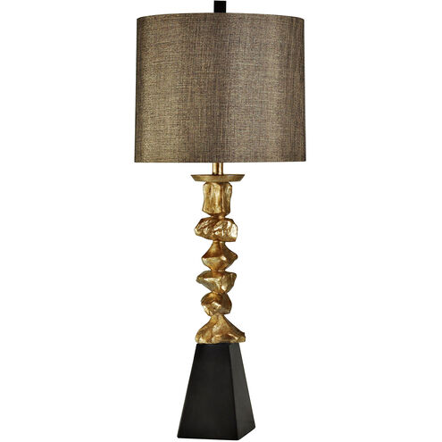 Signature 40 inch 150 watt Vintage Gold and with Black Table Lamp Portable Light
