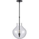 Monica 1 Light 13 inch Matte Black Pendant Ceiling Light