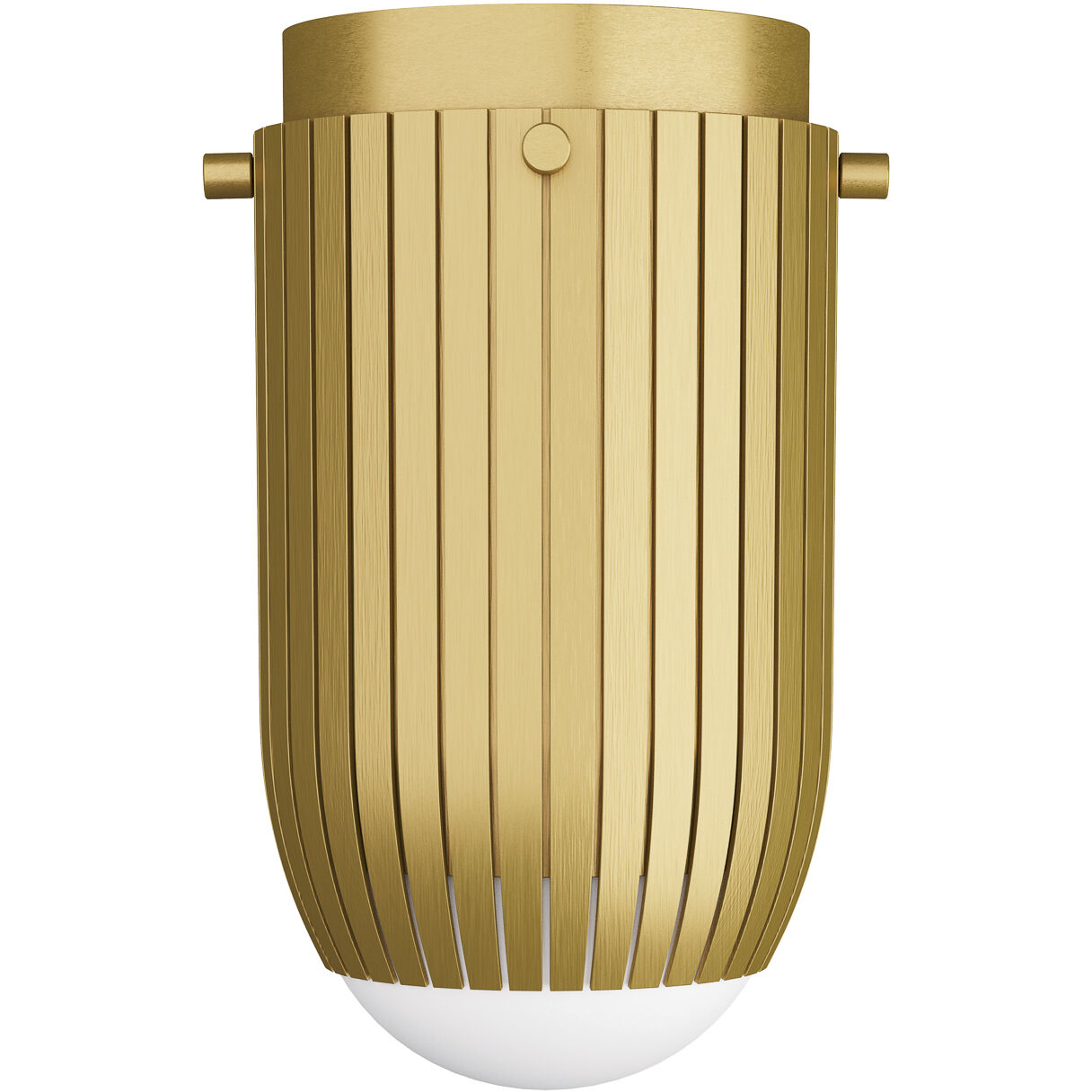 York 1 Light 5.5 inch Antique Brass Flush Mount Ceiling Light