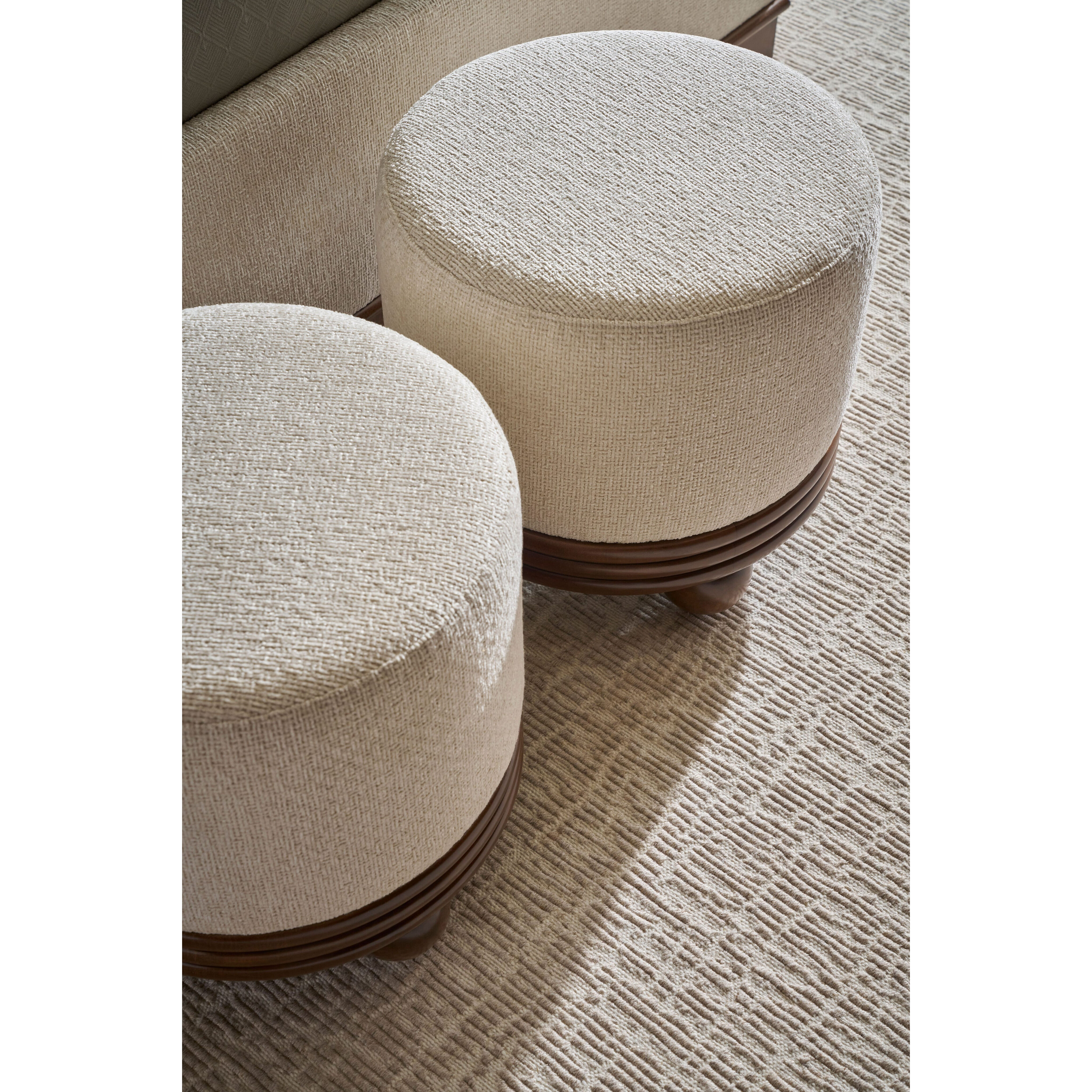 Origins 18 inch Landmark Ottoman, Wooden, Upholstered