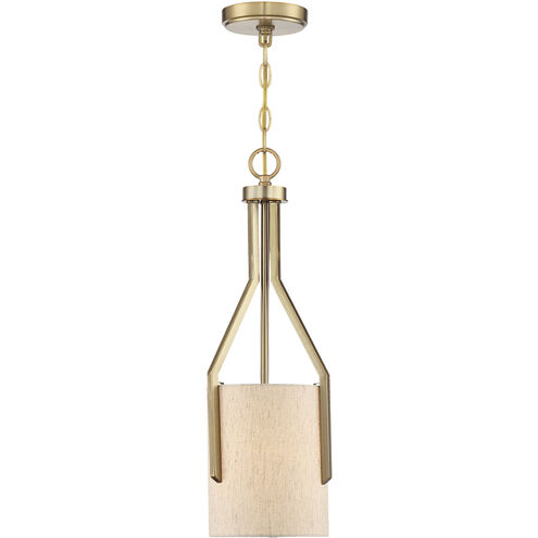 Elara 1 Light 8 inch Brushed Gold Mini Pendant Ceiling Light