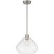 Elaris 1 Light 12.5 inch Brushed Nickel Pendant Ceiling Light