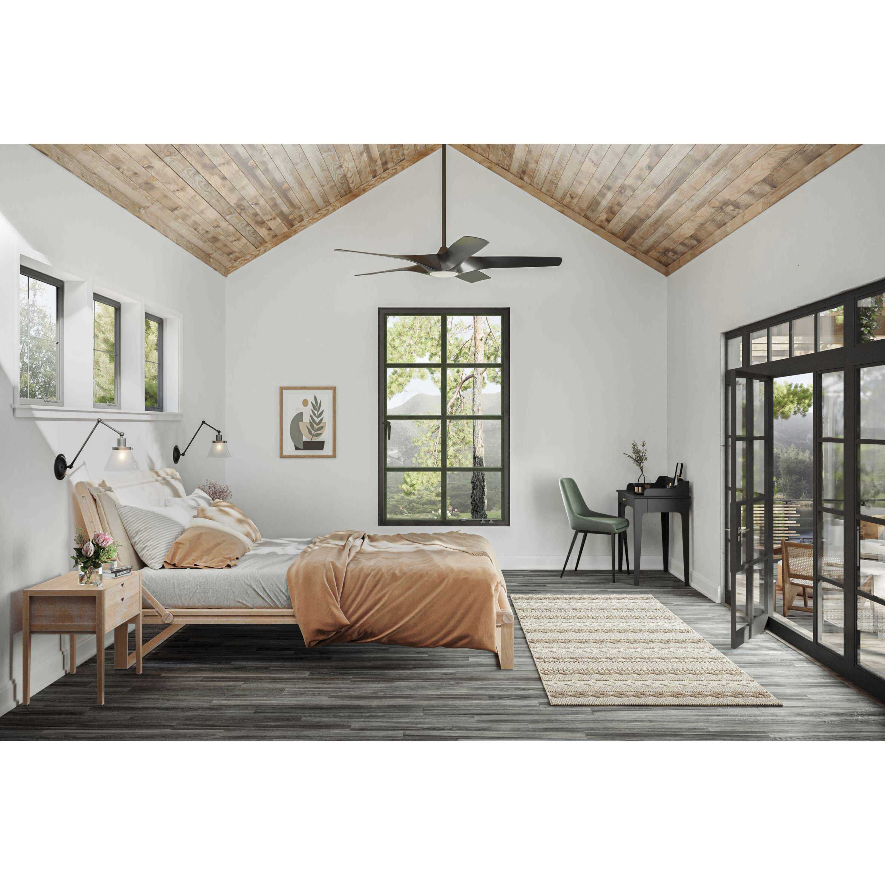 Hinton 18 inch 60.00 watt Matte Black Swing Arm Wall Light