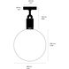 Forked LED 11.42 inch Steel Flush Mount Ceiling Light