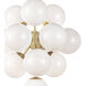 La Dame 13 Light 28 inch Natural Brass Chandelier Ceiling Light in Swirl Glass/Natural Brass
