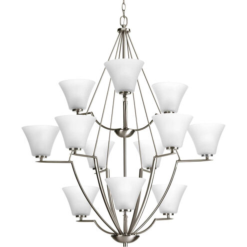 Bravo 12 Light 38 inch Brushed Nickel Chandelier Ceiling Light
