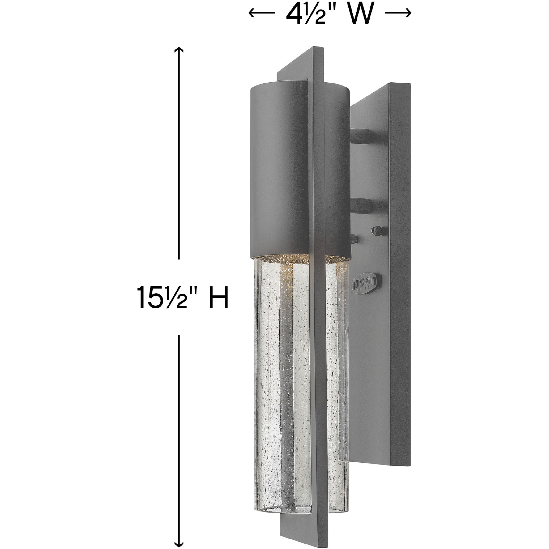 Shelter Outdoor Wall Mount Lantern in Hematite, Non-LED