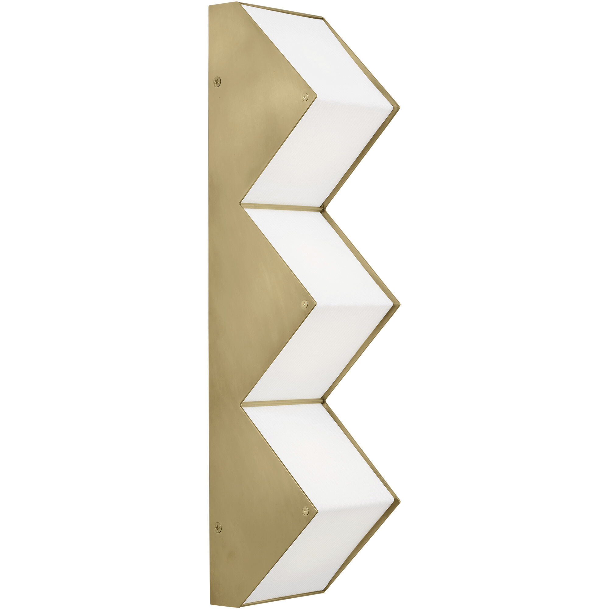 Clodagh Zig Zag Wall Sconce Wall Light in Natural Brass