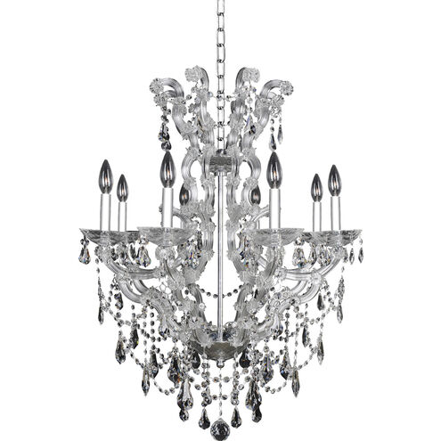 Brahms 8 Light 28 inch Chrome Chandelier Ceiling Light in Firenze Clear