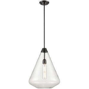 St. Julian 1 Light Graphite Pendant Ceiling Light in Clear Glass