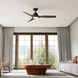 Eula 52 inch Matte Black with Chestnut Blades Outdoor Ceiling Fan