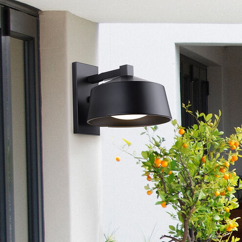 Crue LED 7.88 inch Black Outdoor Wall Light