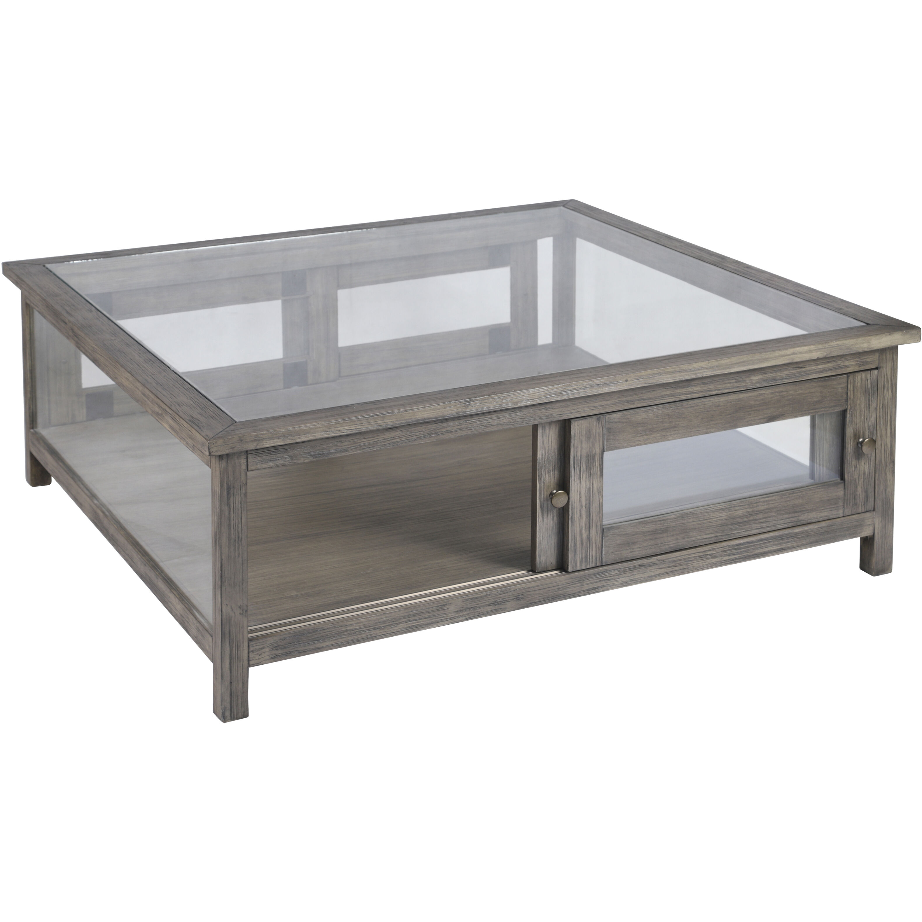 Ostendo 48 X 48 inch Graywash with Clear Coffee Table