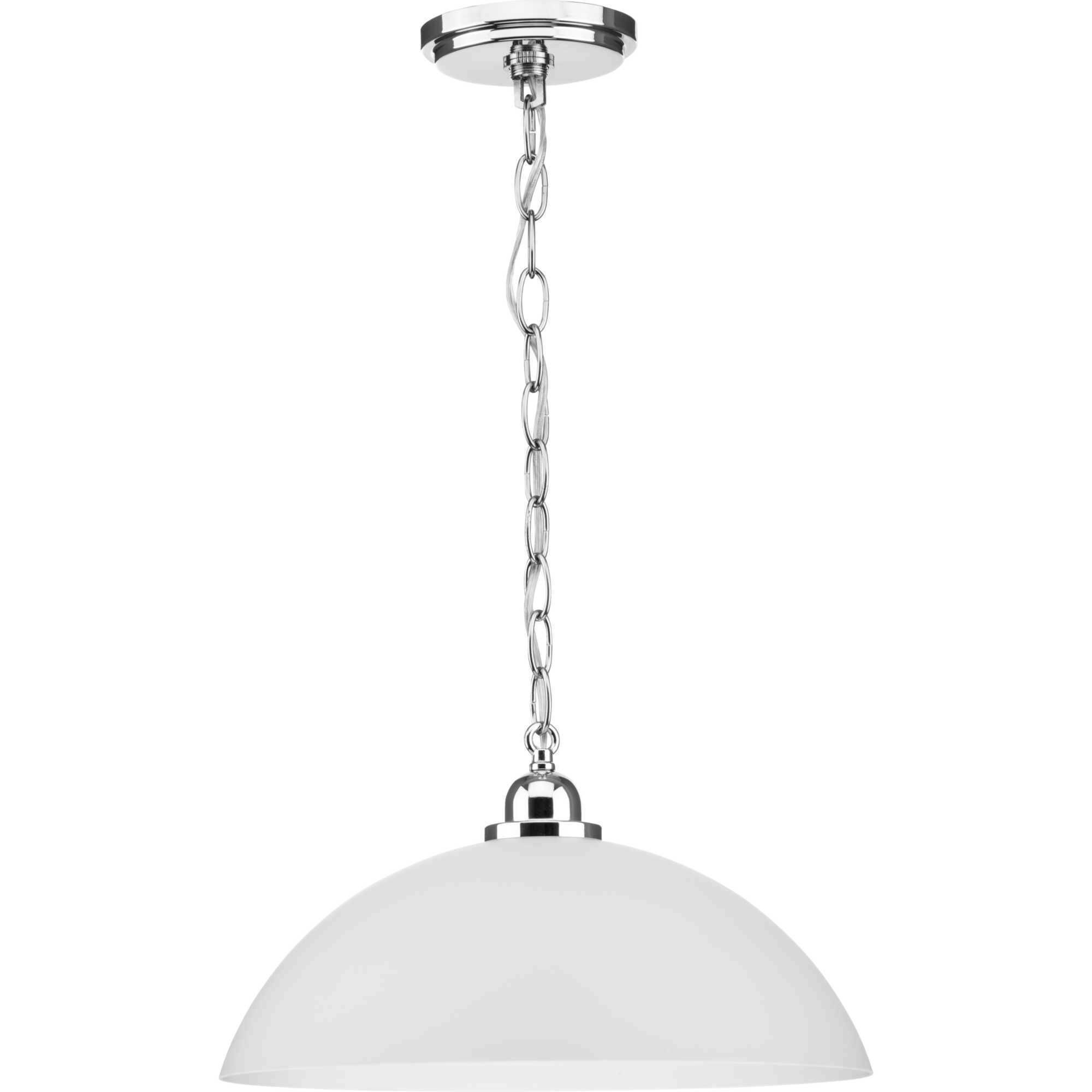Classic Dome 1 Light 15 inch Polished Chrome Pendant Ceiling Light