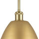 Ballston Dome LED 9 inch Satin Gold Pendant Ceiling Light