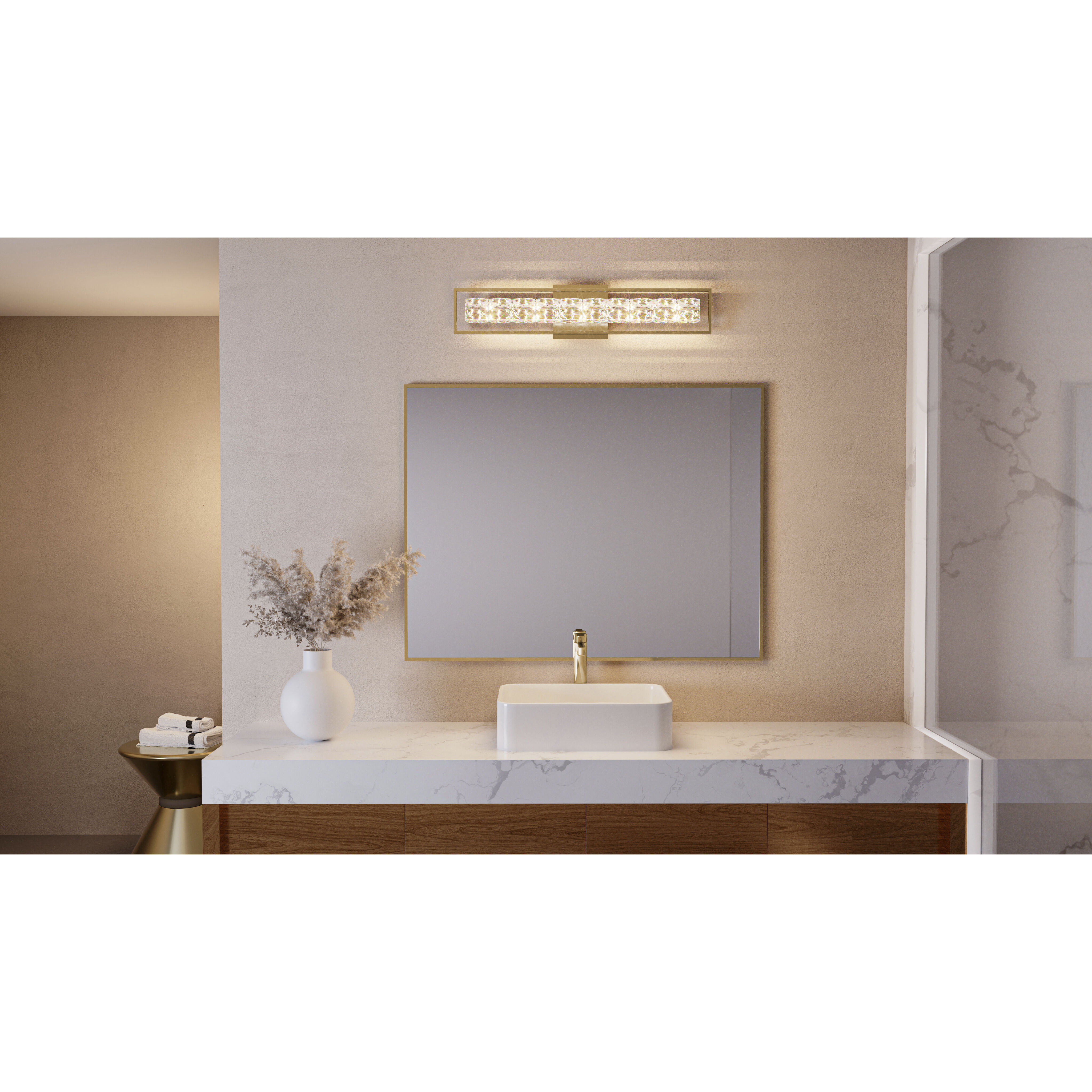 Dazzle LED 33.25 inch Soft Gold Bath Light Wall Light, Large