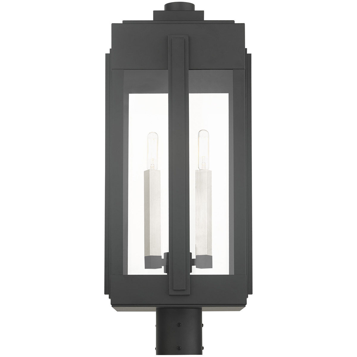 Lexington 3 Light 25 inch Black Outdoor Post Top Lantern