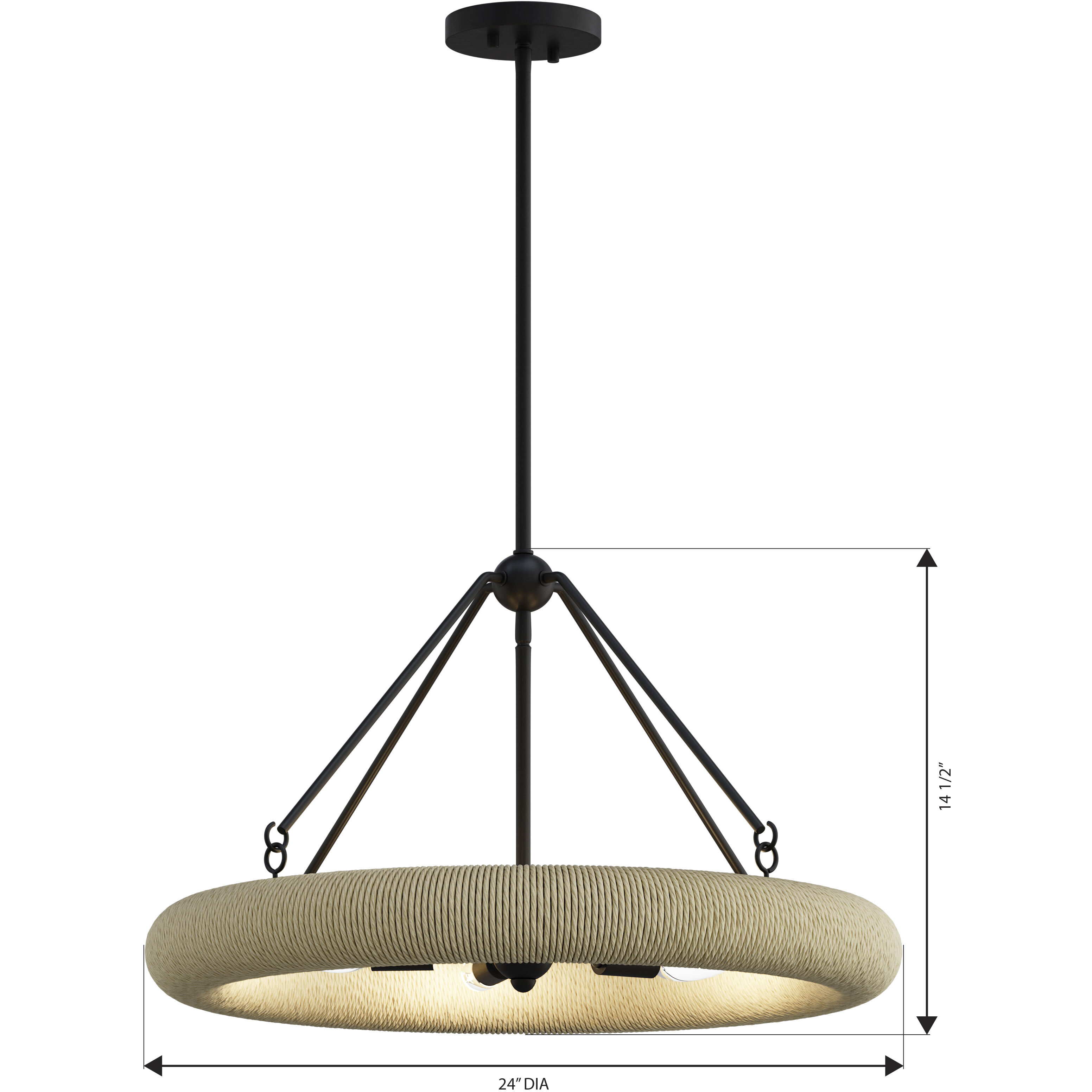 Aeris 5 Light 24 inch Dark Bronze Pendant Ceiling Light