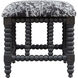 Rancho Charcoal Gray and White with Matte Black. Bench, Small