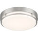 EnviroLite LED 14 inch Brushed Nickel Flush Mount Ceiling Light