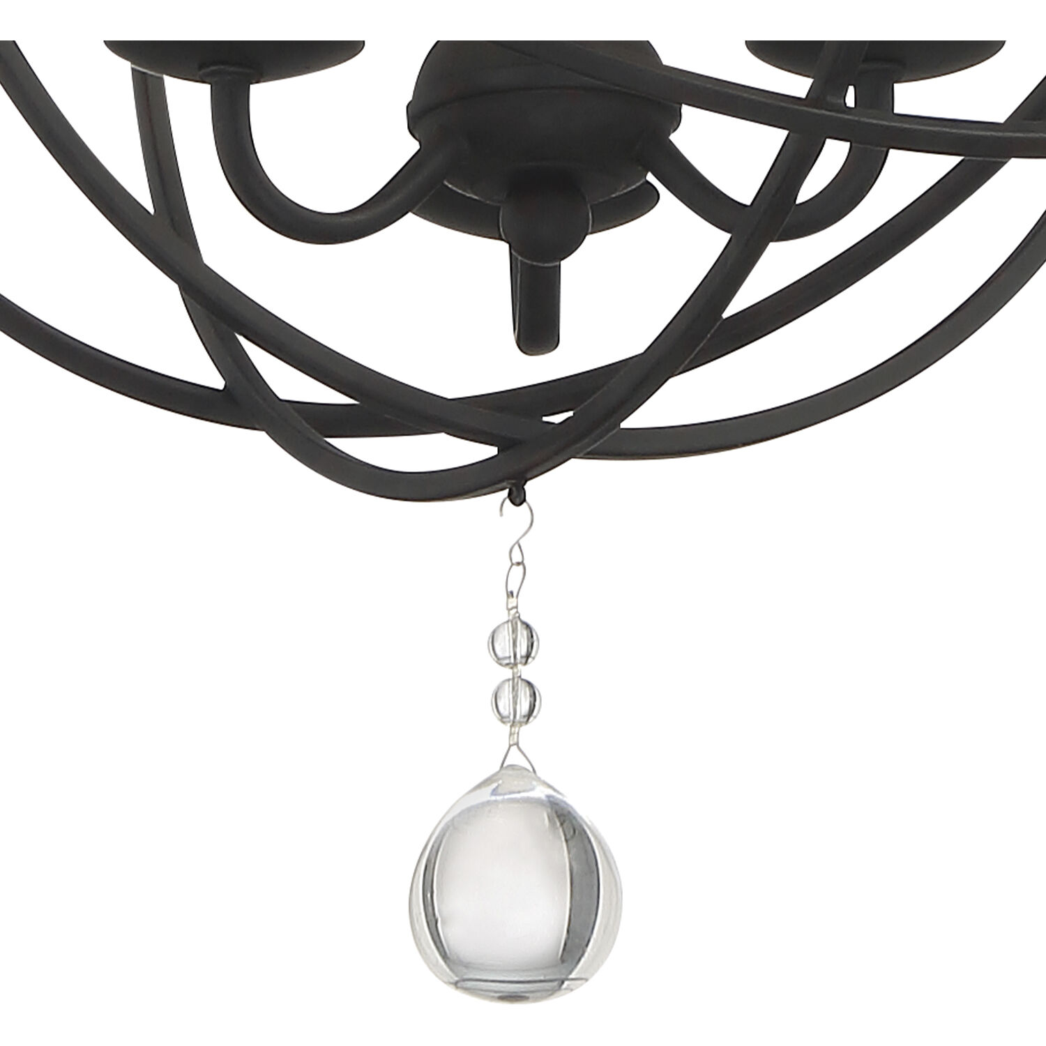 Solaris 3 Light 12.5 inch Black Mini Chandelier Ceiling Light