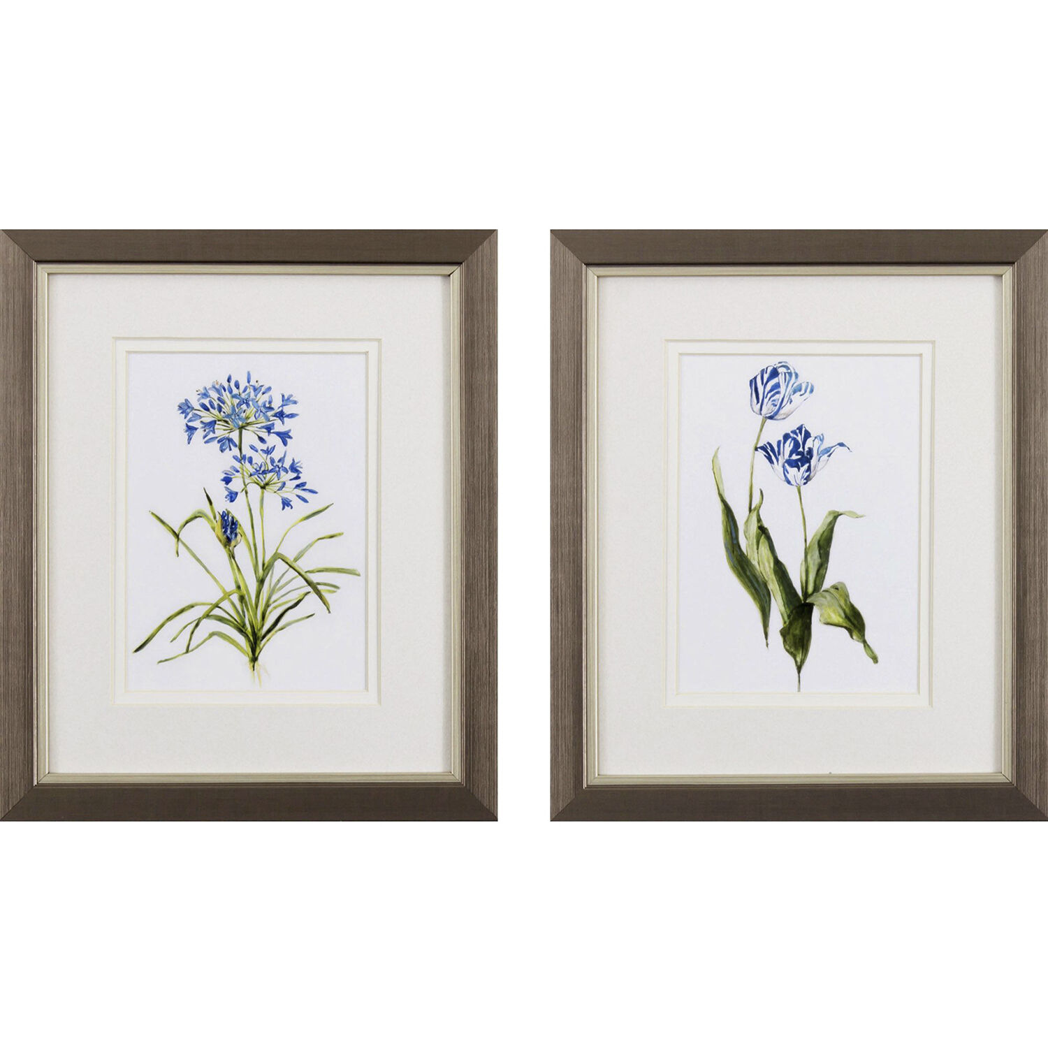 Florals Blue and Green Framed Art, Propac