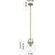 Downtown Urban Newton Sphere 1 Light 8 inch Polished Nickel Mini Pendant Ceiling Light in Clear