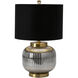 Amelia 22.25 inch 150 watt Handfinished Silver and Polished Gold Table Lamp Portable Light